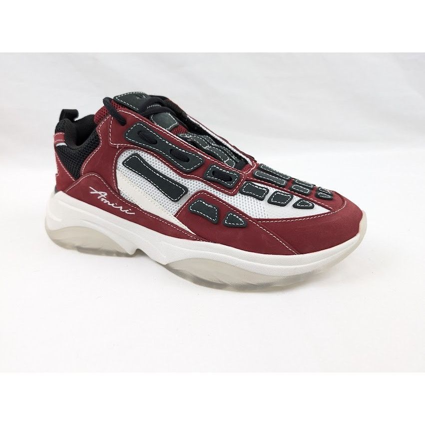 Amiri o1rshd1 Q:2 / Bone Runner Low-Top Sneakers in Deep Red Size US 10 / EU 43 - 1 Thumbnail