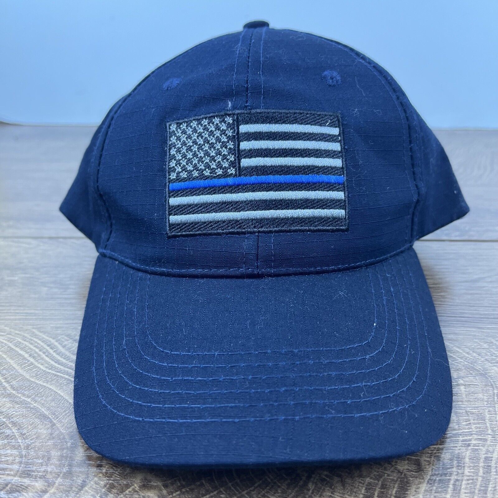 Other USA Flag Hat Blue Line Police Flag Hat Blue Adjustable Hat B Size ONE SIZE - 1 Thumbnail