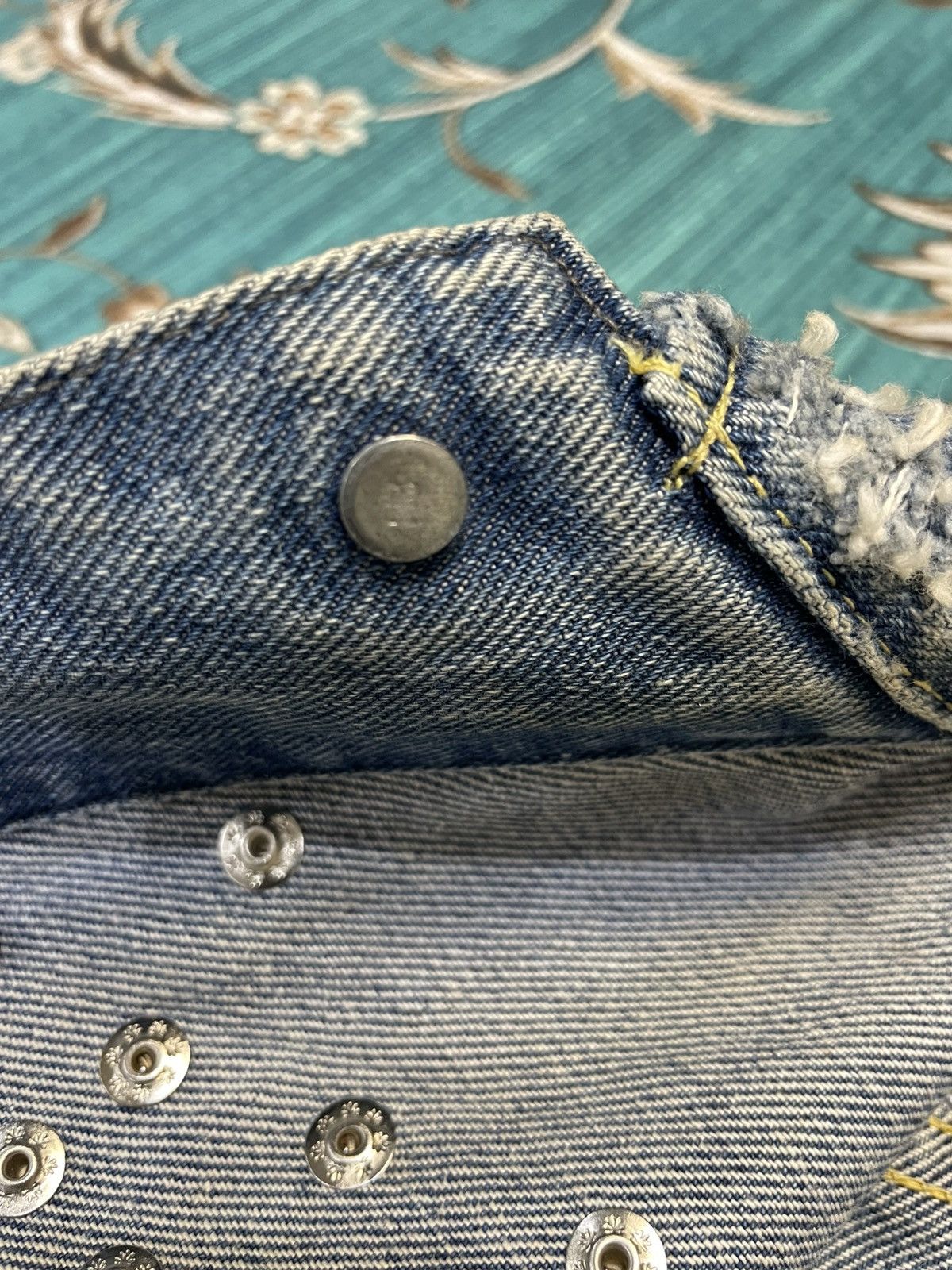 Lee Vintage 90s Lee Denim Jacket Custom Peace Maker Made In USA Size US S / EU 44-46 / 1 - 10 Thumbnail