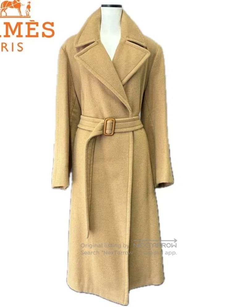 Hermes Hermes Margiela Camel Hair Overcoat Size XXS / US 00 / IT 34 - 2 Thumbnail