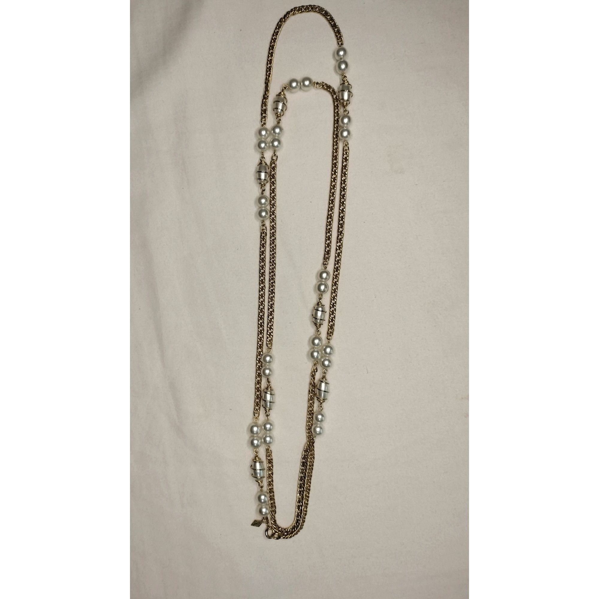 Vintage Sarah Coventry Vintage Gold Tone Chain Faux Pearl Pendant Lo Size ONE SIZE - 16 Thumbnail