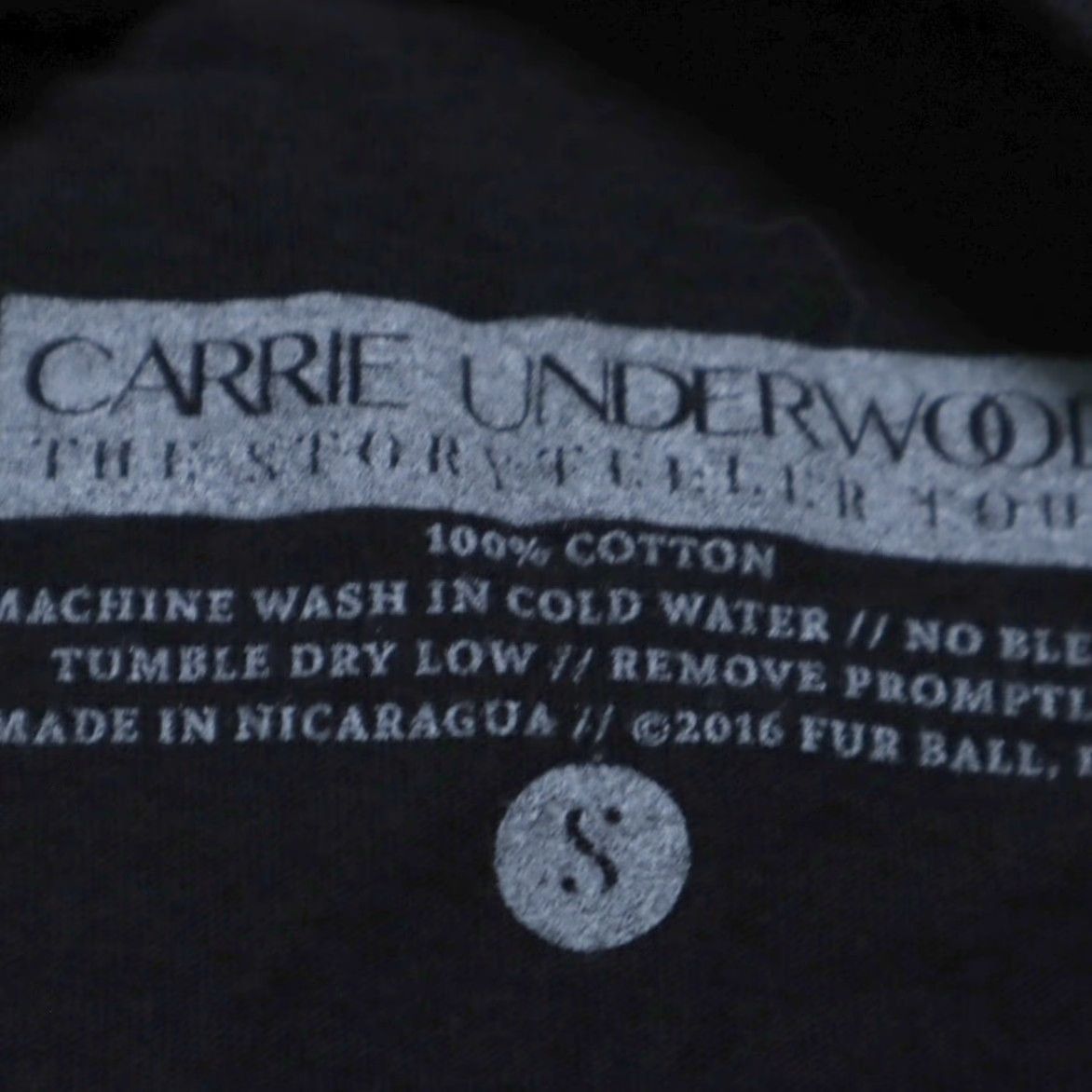 Vintage Carrie Underwood Storyteller Tour Solid T-Shirt Black Men's S Size US S / EU 44-46 / 1 - 5 Thumbnail