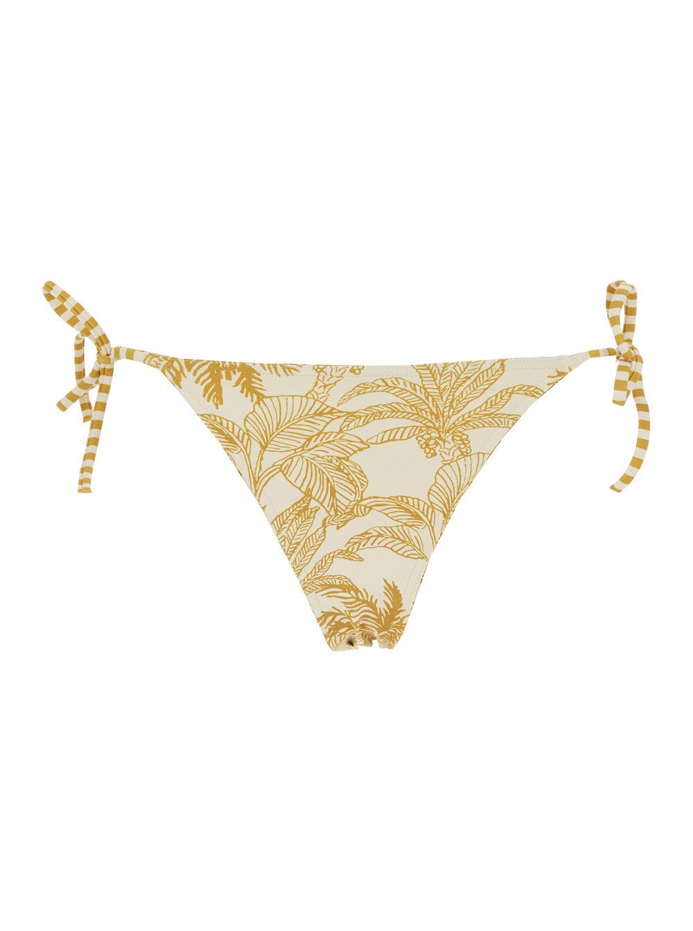 ERES 'Solarium' Yellow Bikini Bottom with Adjustable Tie Closure and All-Over Floral Print in Tech Fabric for Women Size M / US 6-8 / IT 42-44 - 1 Thumbnail