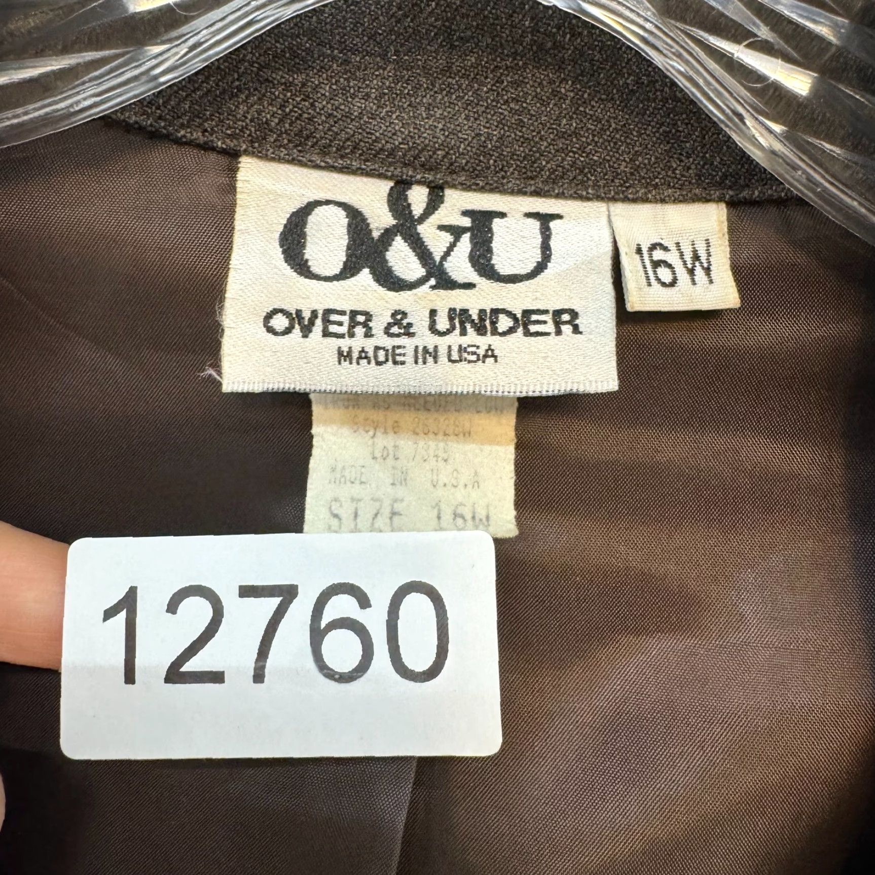 Undercover VINTAGE 90s Long Blazer Coat Jacket 16W Womens Brown Lightweight Longline Over & Under Blazer Size XXL / US 16-18 / IT 52-54 - 7 Thumbnail