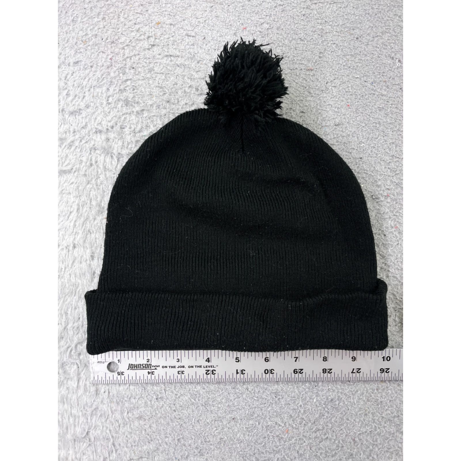 Vintage Uncanny.GG Beanie Adult One Size Black Knit Acrylic Pom On Stream Advertising Men Beanie Black Advertising 90s Stream Theme Men Size ONE SIZE - 4 Thumbnail
