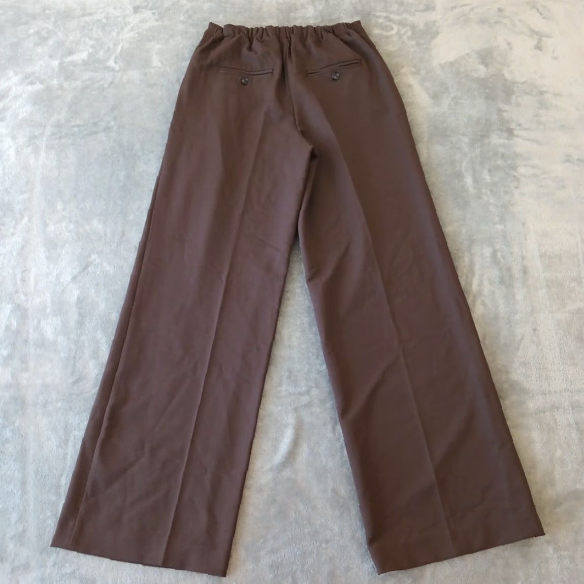 Free People Free People Pants Womens XS Brown Wide-Leg Button Fly Pleated Elastic Waist Bohemian Dress Pants Womens XS Brown Wide-Leg Size 26" / US 2 / IT 38 - 2 Thumbnail