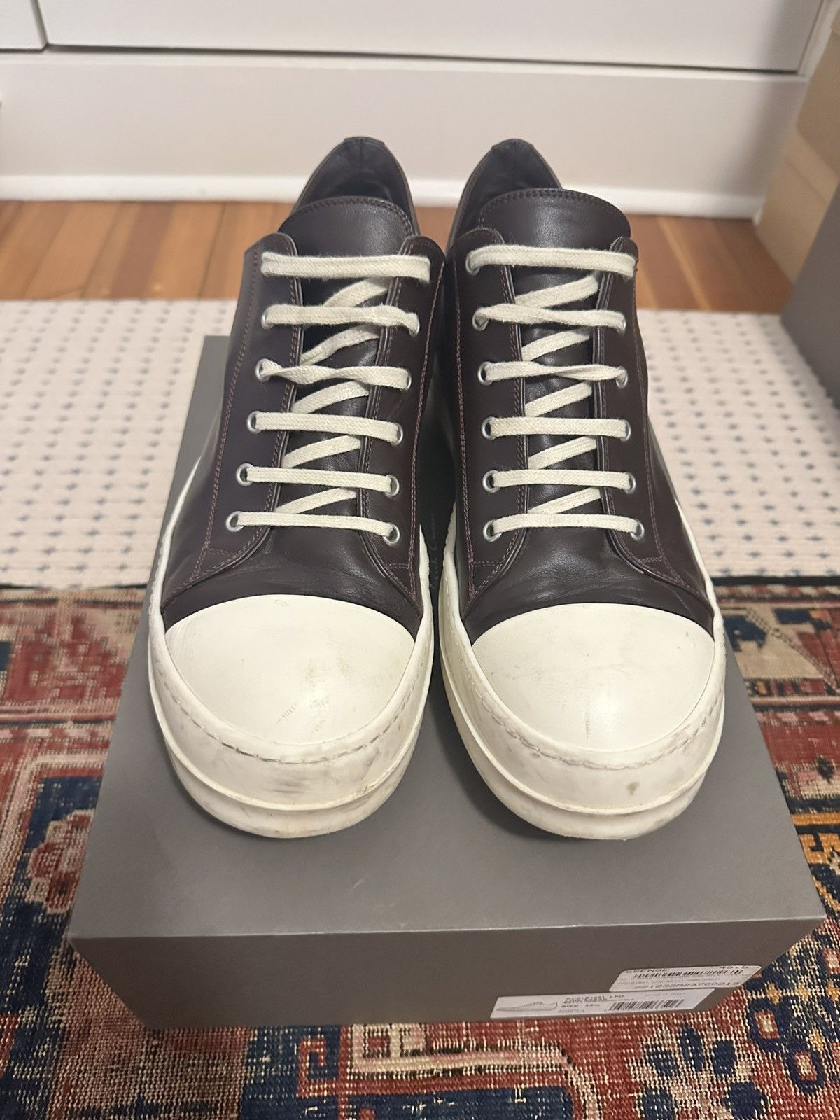 Rick Owens Rick Owens Oxblood Low Size US 12 / EU 45 - 3 Thumbnail