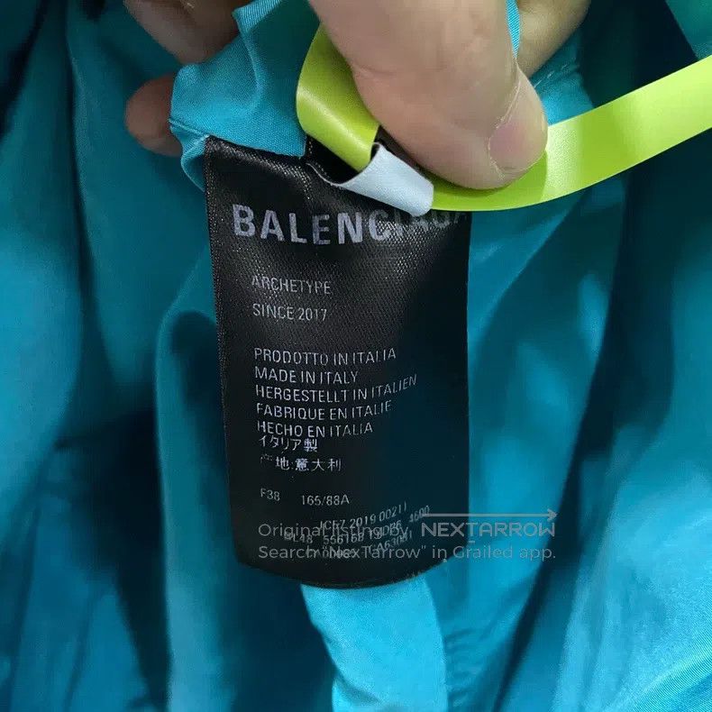 Balenciaga Balenciaga Blue Printed Letter Logo School Jacket Size XS / US 0-2 / IT 36-38 - 4 Thumbnail