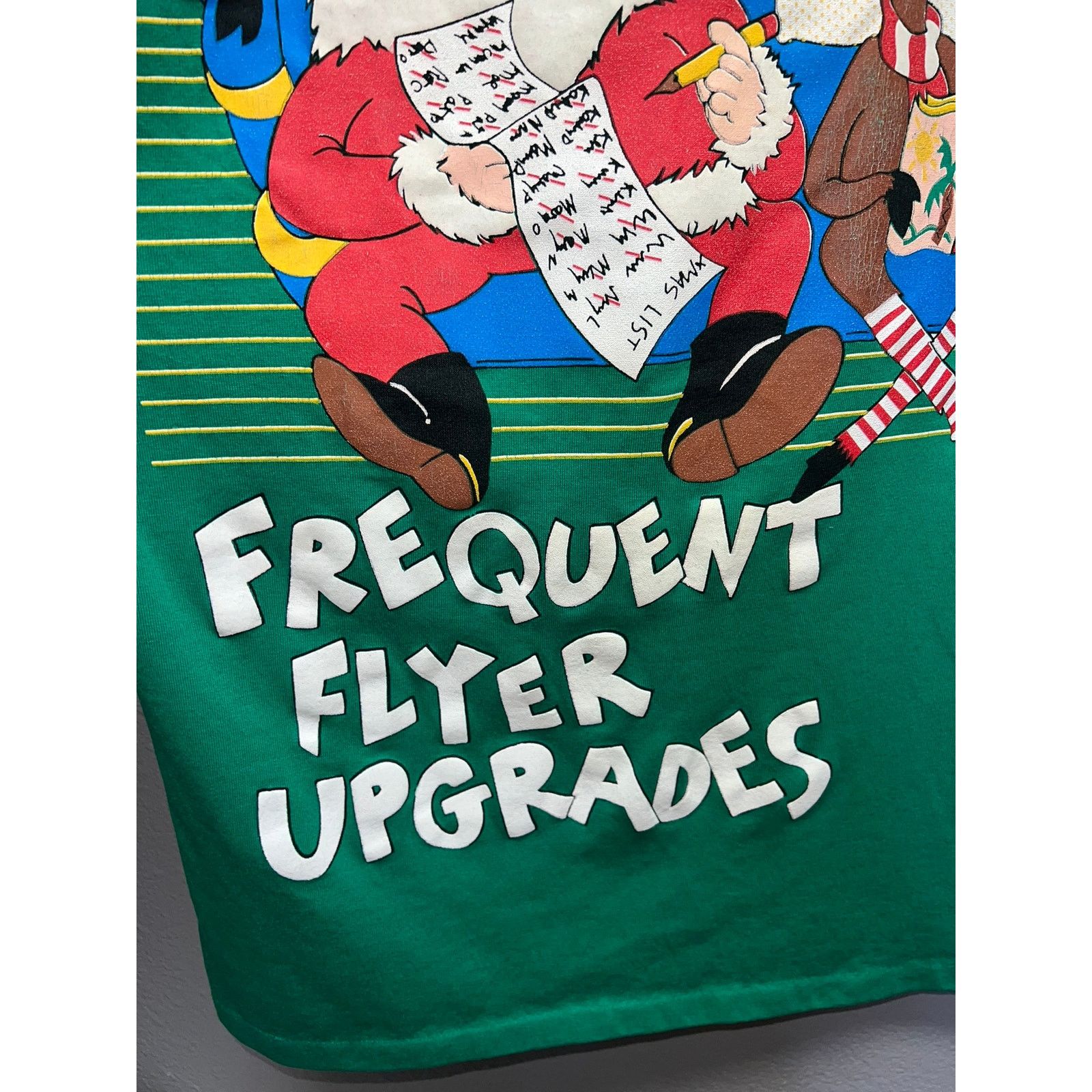 Vintage Vintage Santa Shirt Frequent Flyer Upgrades Winter Joke XL Size US XL / EU 56 / 4 - 5 Thumbnail