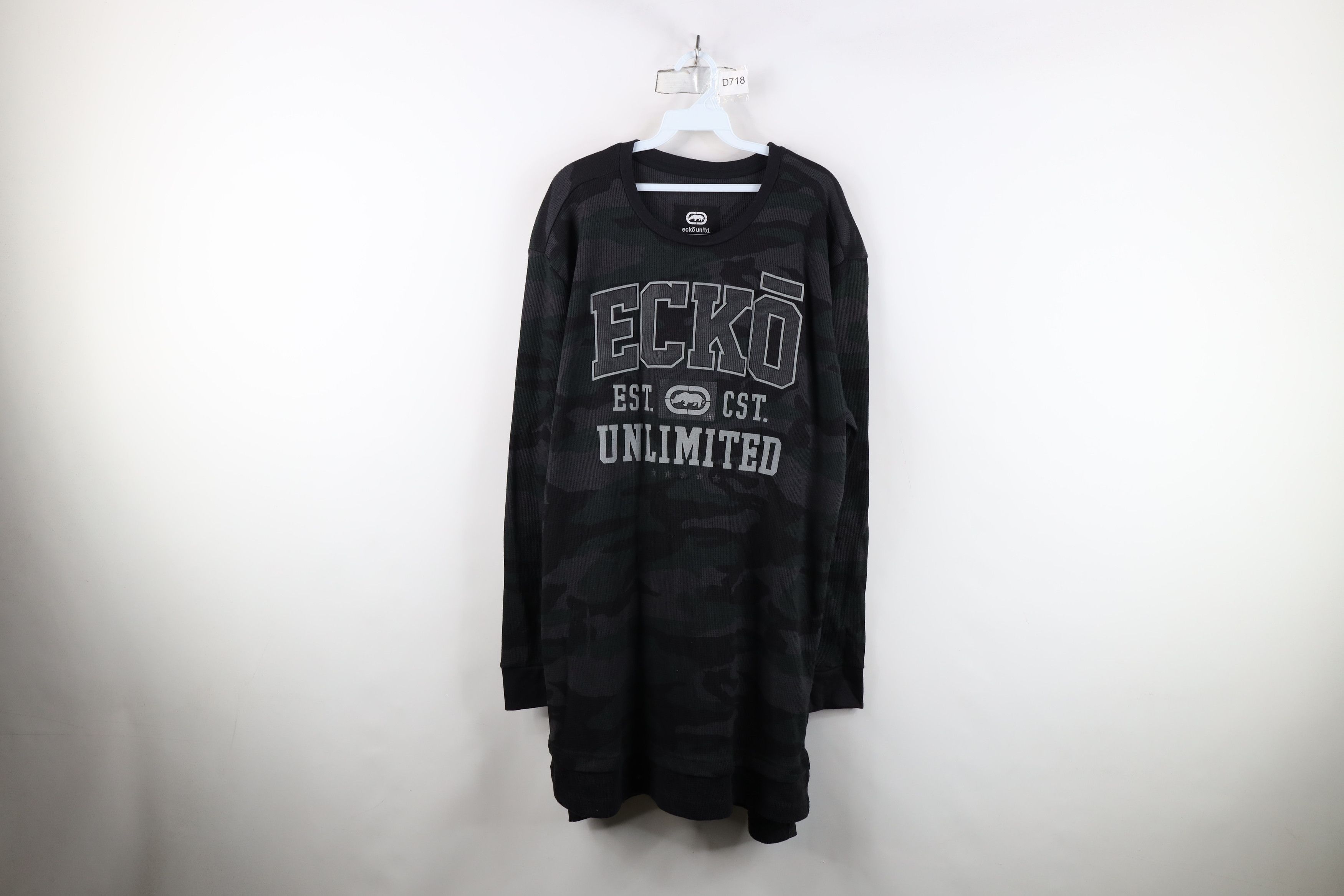 Ecko Unltd. Deadstock Vintage Y2K Ecko Thermal Waffle Knit T-Shirt Size US XXL / EU 58 / 5 - 1 Thumbnail
