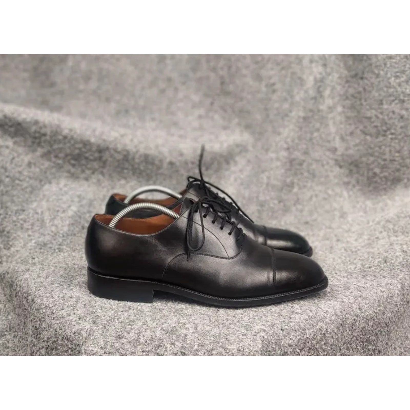 Carmina Carmina Design by Jose Albaladejo Black Calf Leather Cap Toe Oxford Shoes Size ONE SIZE - 2 Thumbnail