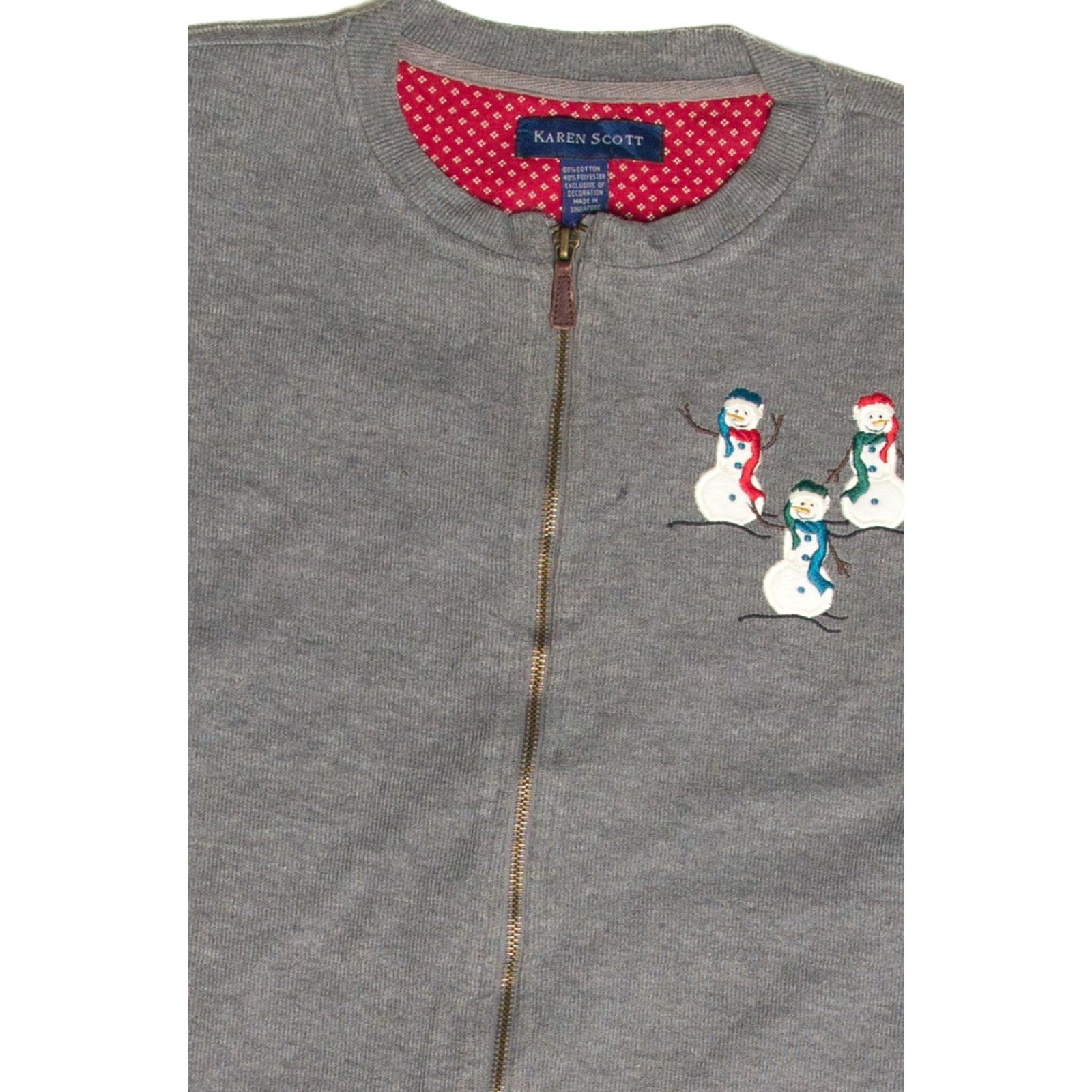 Vintage VINTAGE Gray Ugly Christmas Cardigan Karen Scott Small Women/Men? (keep as Adult) Size S / US 4 / IT 40 - 2 Thumbnail