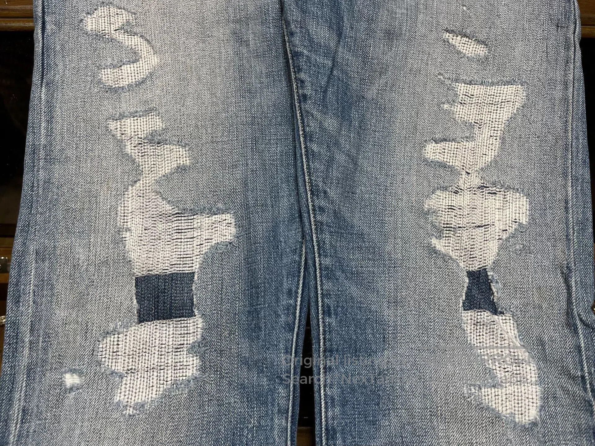 RRL Ralph Lauren rrl patchwork distressed denim jeans. Size US 32 / EU 48 - 7 Thumbnail