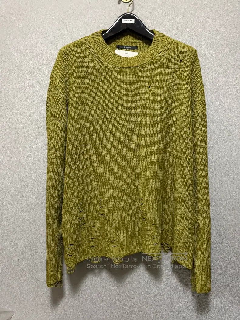 Song For The Mute SONG FOR THE MUTE Stylish olive green knitted retro sweate Size US M / EU 48-50 / 2 - 1 Thumbnail