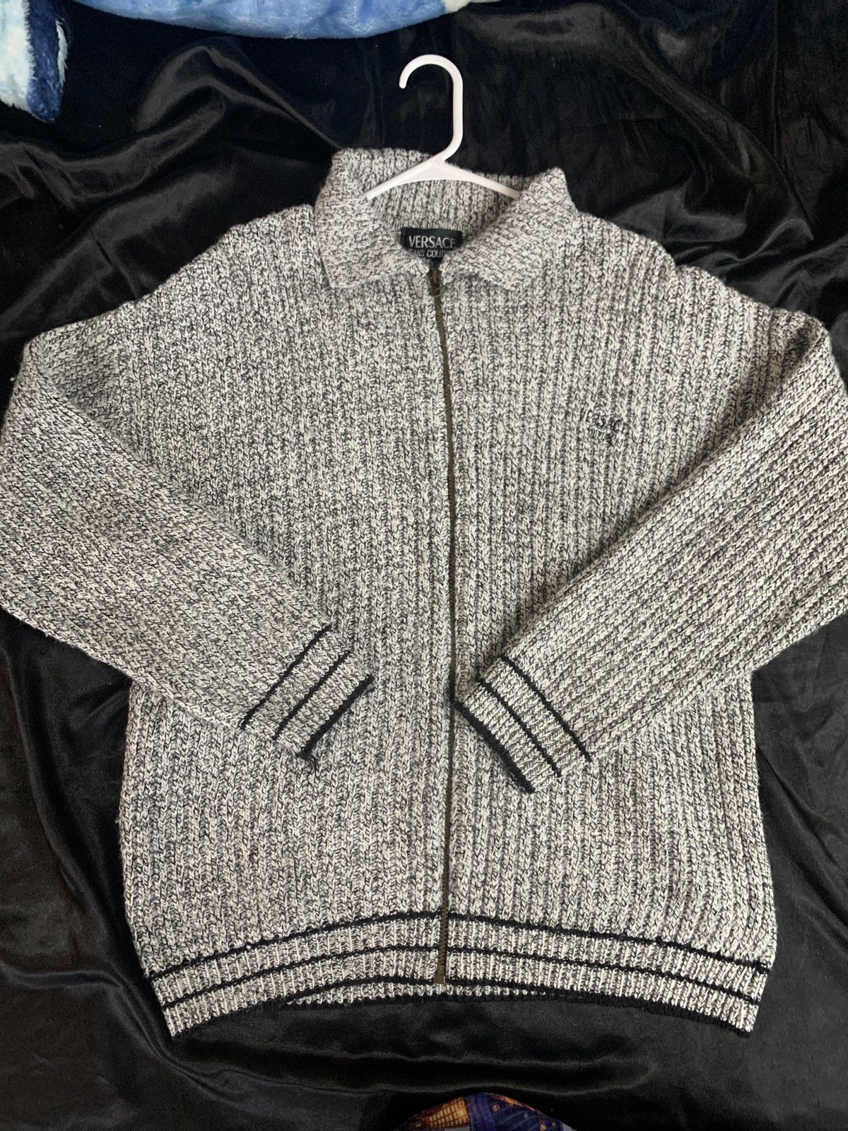 Versace × Versace Jeans Couture Versace rare vintage zip-up sweater Size US L / EU 52-54 / 3 - 1 Thumbnail