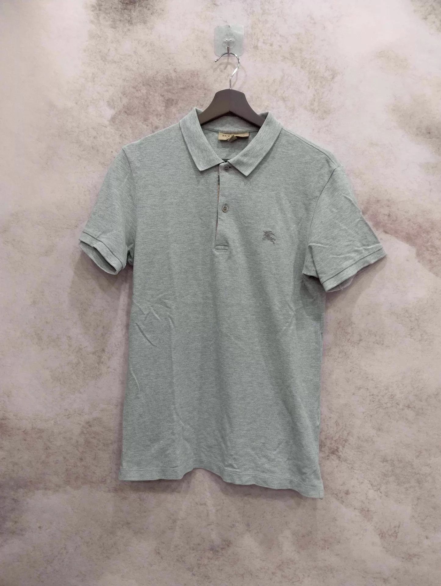 Burberry Burberry gray embroidered polo shirt S Size US S / EU 44-46 / 1 - 1 Thumbnail