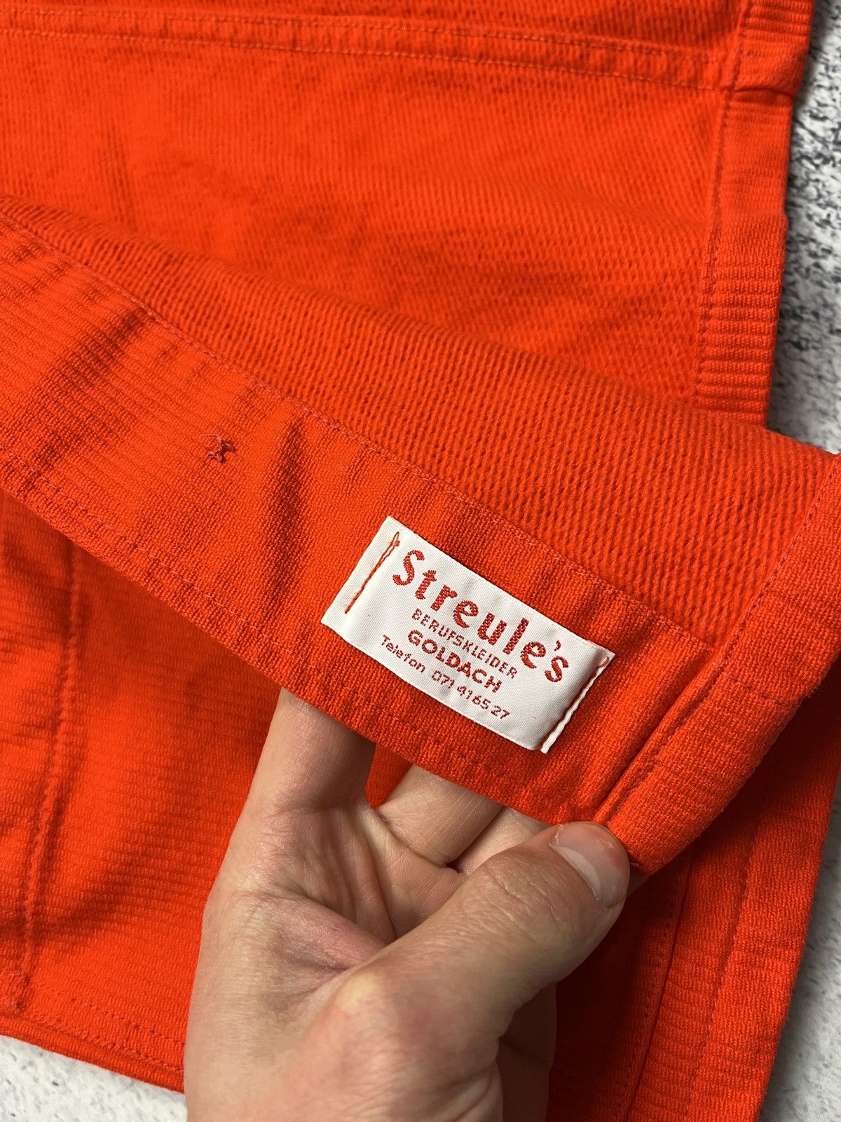 Le Laboureur Vintage 90’s Streule’s German Workwear Chore Jacket Orange Size US L / EU 52-54 / 3 - 12 Thumbnail