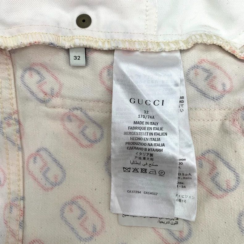 Gucci Gucci White double G full-print denim shorts 2502-Nextarrow Size 32" / US 10 / IT 46 - 6 Thumbnail