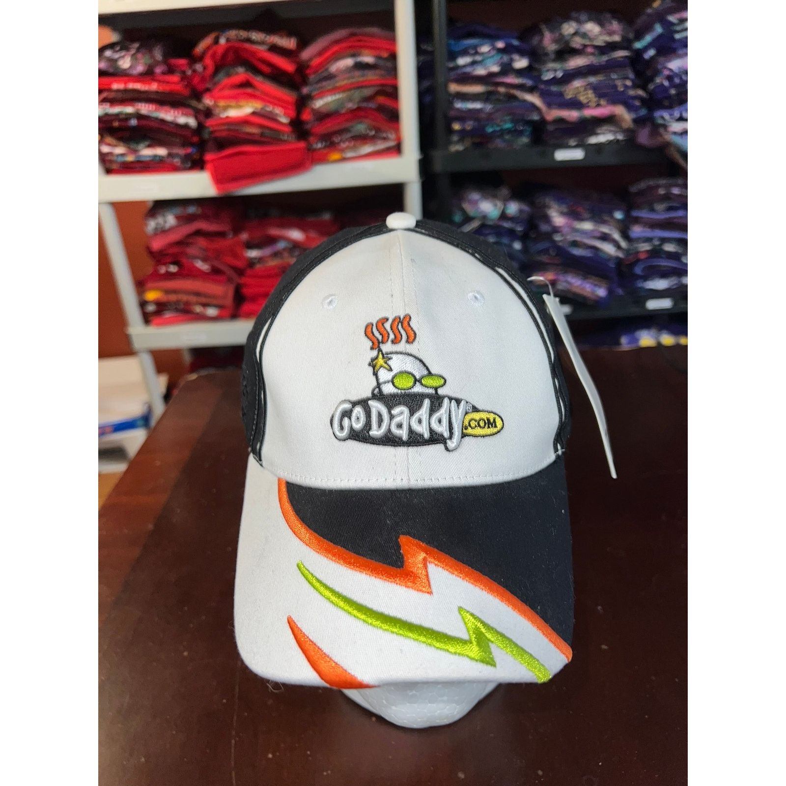 NASCAR Nascar Go Daddy Hat Kasey Kahne Racing Black Fitted Cap OS Size ONE SIZE - 2 Thumbnail