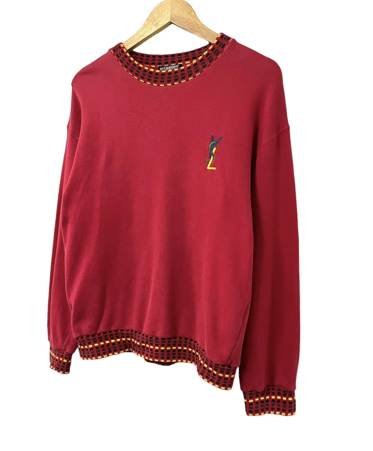 Yves Saint Laurent VINTAGE YVES SAINT LAURENT EMBROIDERY YSL SWEATSHIRT Size US M / EU 48-50 / 2 - 6 Thumbnail