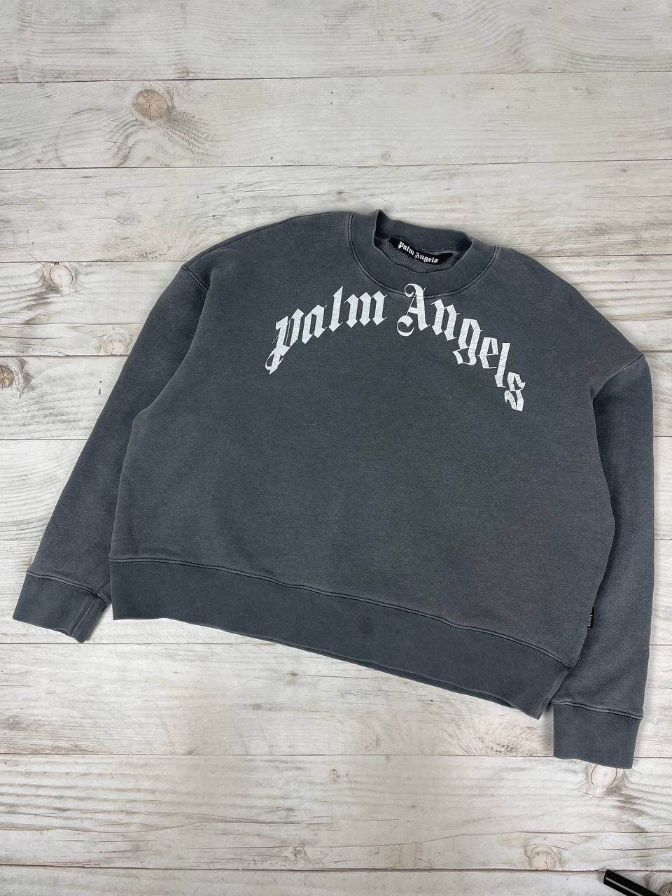 Palm Angels Palm Angels CURVED LOGO SWEATSHIRT Size US S / EU 44-46 / 1 - 1 Thumbnail