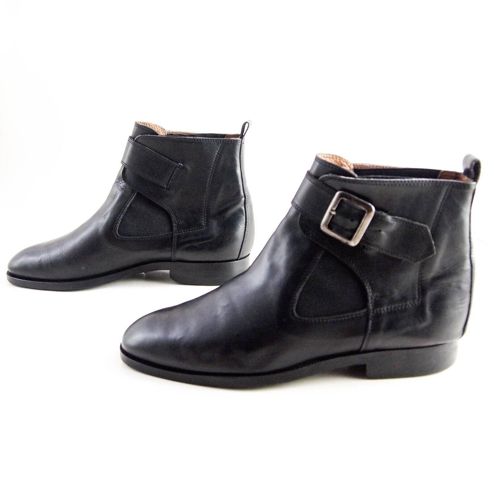 Versace Versace Buckled Boots Black Leather Mens Size US 9 EU 42 Size US 9 / EU 42 - 2 Thumbnail