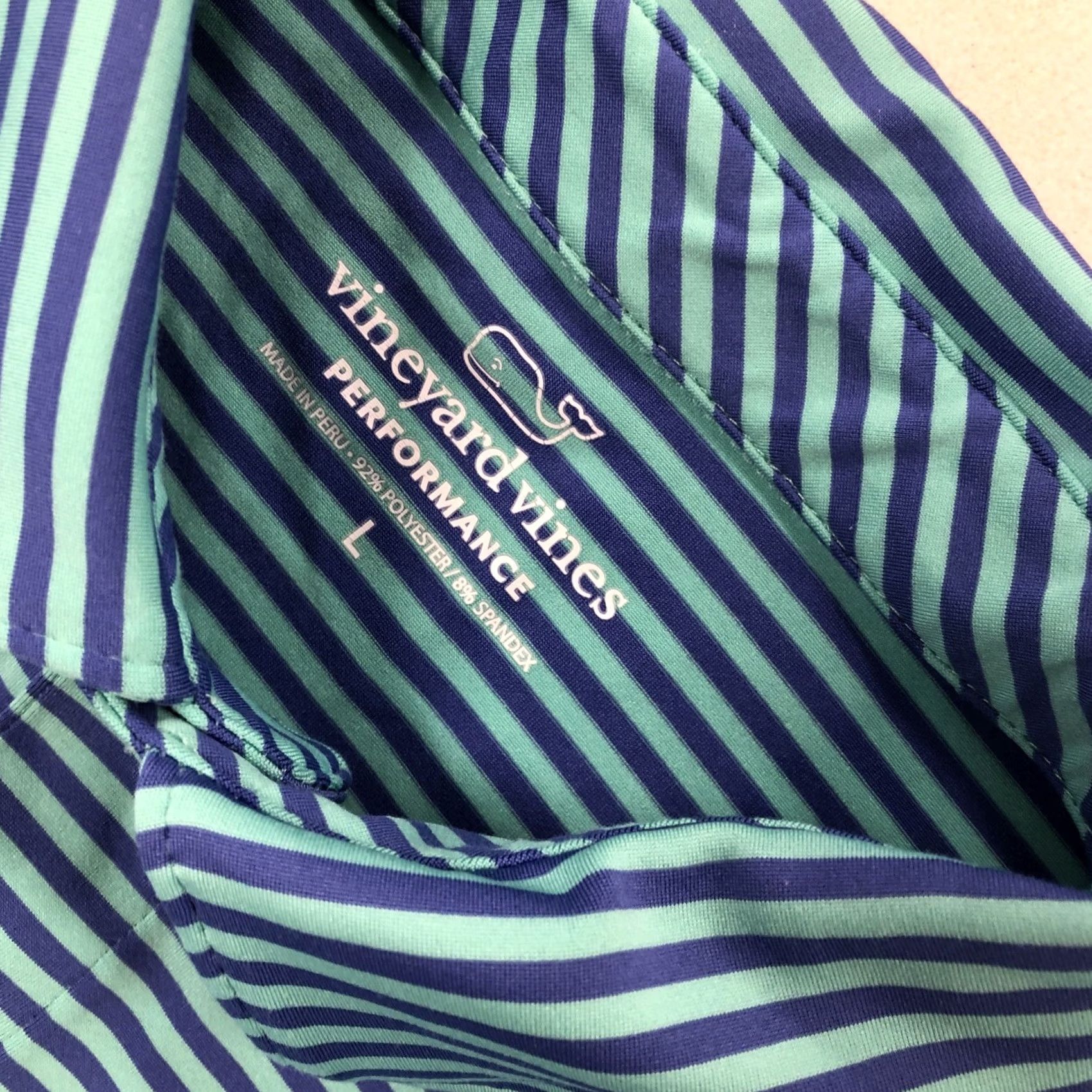 Vineyard Vines Vineyard Vines Polo Shirt Mens L Multicolor Striped Performance Stretch Golf Polo Shirt Size US L / EU 52-54 / 3 - 3 Thumbnail