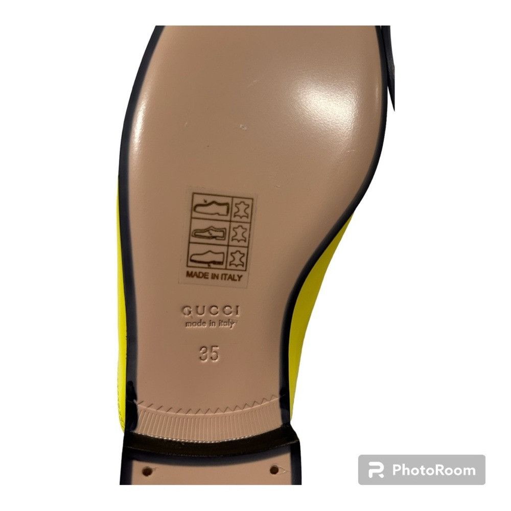 Gucci NIB Gucci Princetown Neon Yellow Horsebit Loafer Mule Slides Size US 5 / IT 35 - 8 Thumbnail