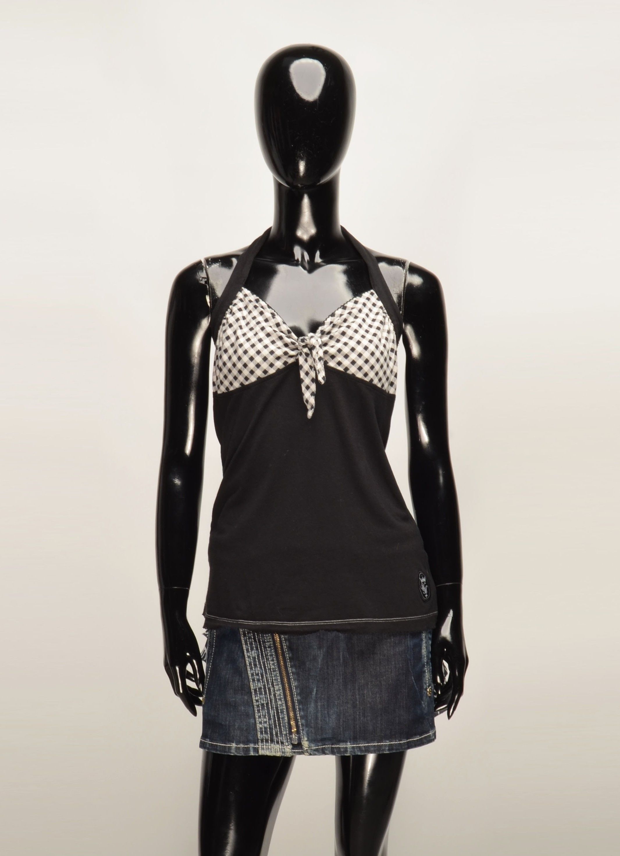 Other Vive Maria Y2K Coquette Checkered Halter Top Size L / US 10 / IT 46 - 1 Thumbnail