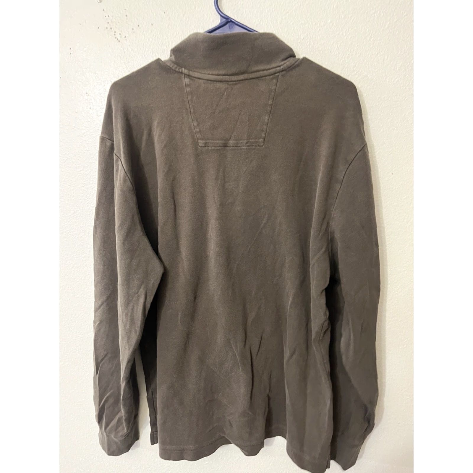 Banana Republic Banana Republic Sweater Mens Pullover 1/4 Button XL Brown Striped Cotton Size US XL / EU 56 / 4 - 2 Thumbnail