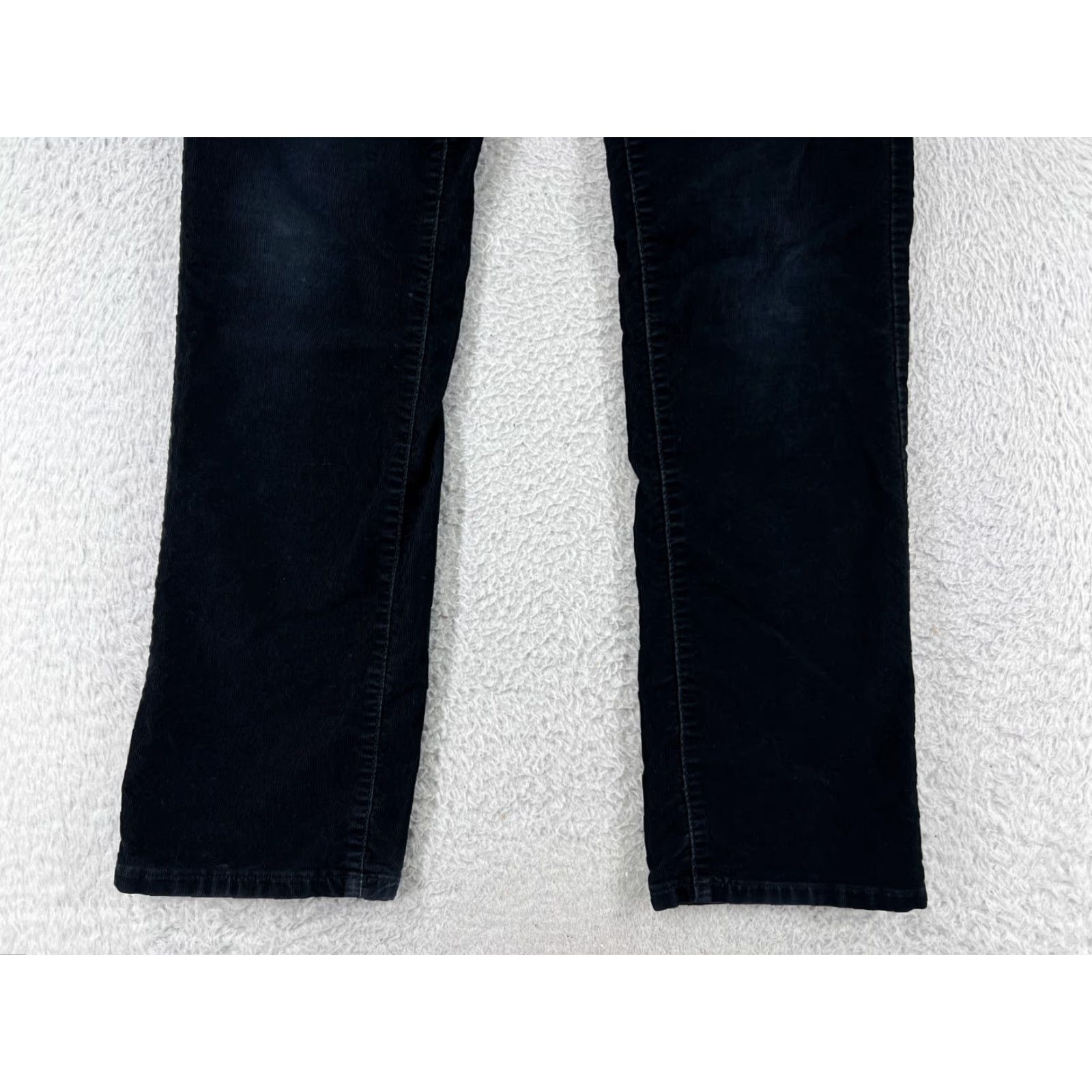 Ann Taylor Ann Taylor LOFT Pants Womens 1P Black Corduroy Straight Low Rise Petite 29W 27in Inseam Men? Women. Size 25" / US 0 / IT 36 - 6 Thumbnail