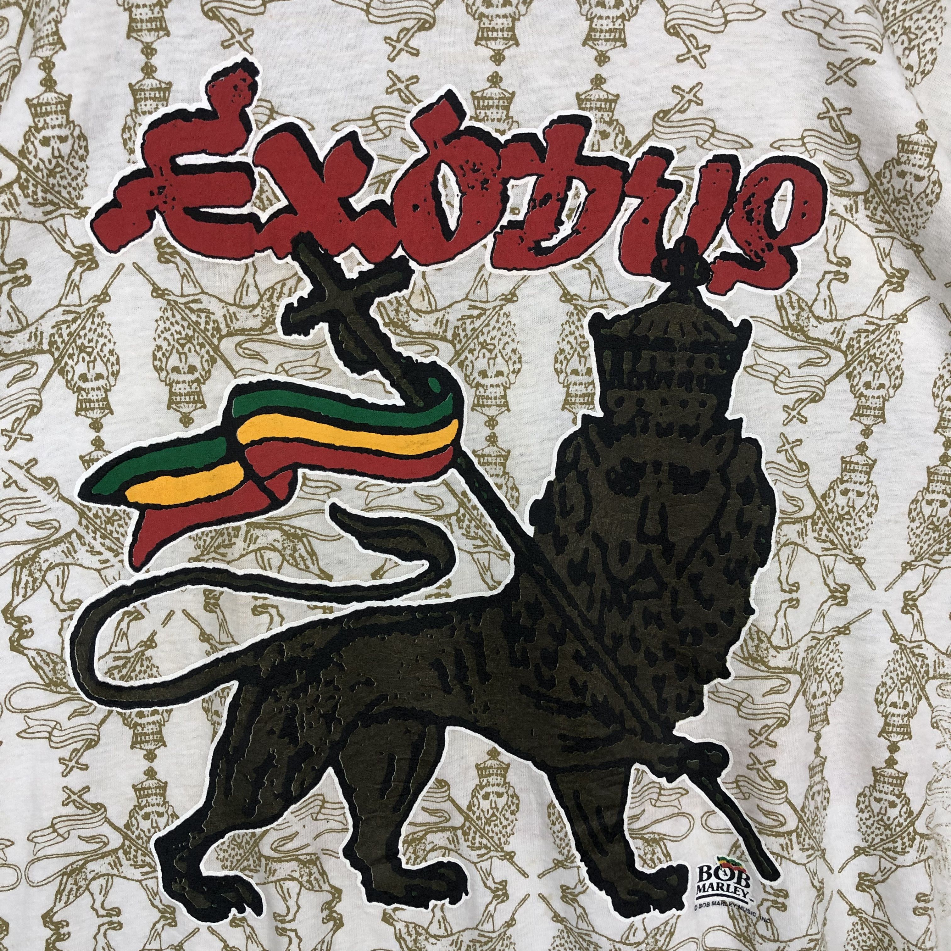 Band Tees Vintage Bob Marley Exodus T-shirt Reggae Jamaican Size US XL / EU 56 / 4 - 3 Thumbnail