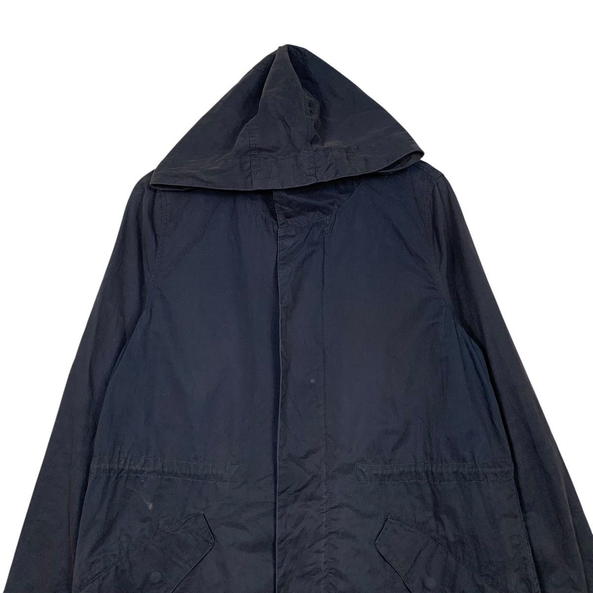 Japanese Brand SLY LANG Navy Blue Fishtail Parka Jacket #2299-C102 Size US S / EU 44-46 / 1 - 2 Thumbnail