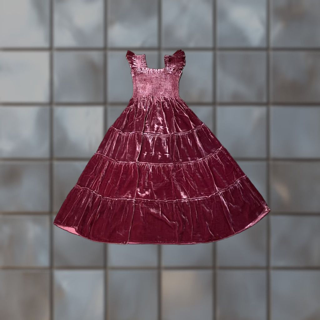 Vintage NWT Hill House Home Ellie Nap Dress Burgundy Velvet XXS Size XXS / US 00 / IT 34 - 1 Thumbnail
