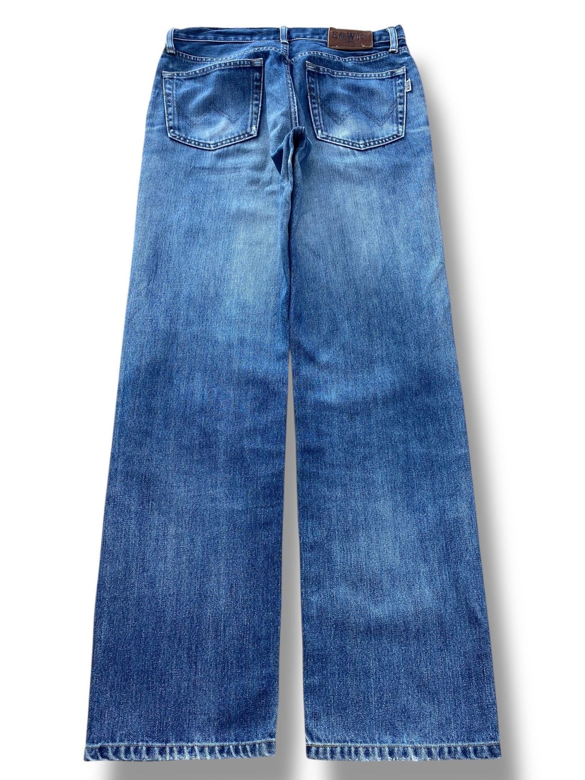 Edwin Edwin Faded Blue Wash Ripped Style Straight Leg Jeans Size US 30 / EU 46 - 3 Thumbnail