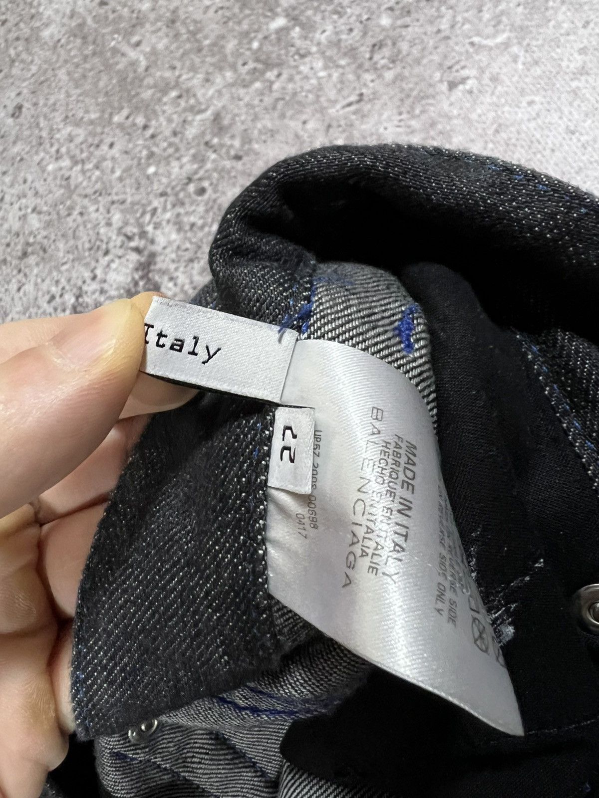 Balenciaga Deadstock Balenciaga 2008 Silver Painted Denim Jeans Size 27 Size US 27 - 12 Thumbnail