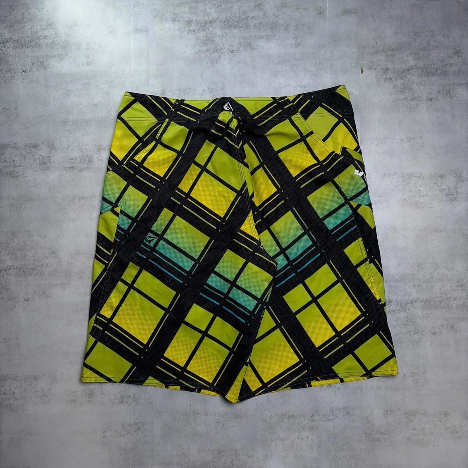 Hurley Y2K Green Hurley Grunge Surf Baggy Board Shorts Size US 34 / EU 50 - 5 Thumbnail