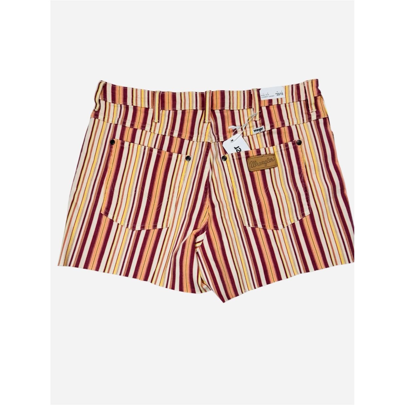Wrangler NWt New Wrangler Retro High Rise Striped Cowboy Shorts In N Size 33" - 4 Thumbnail