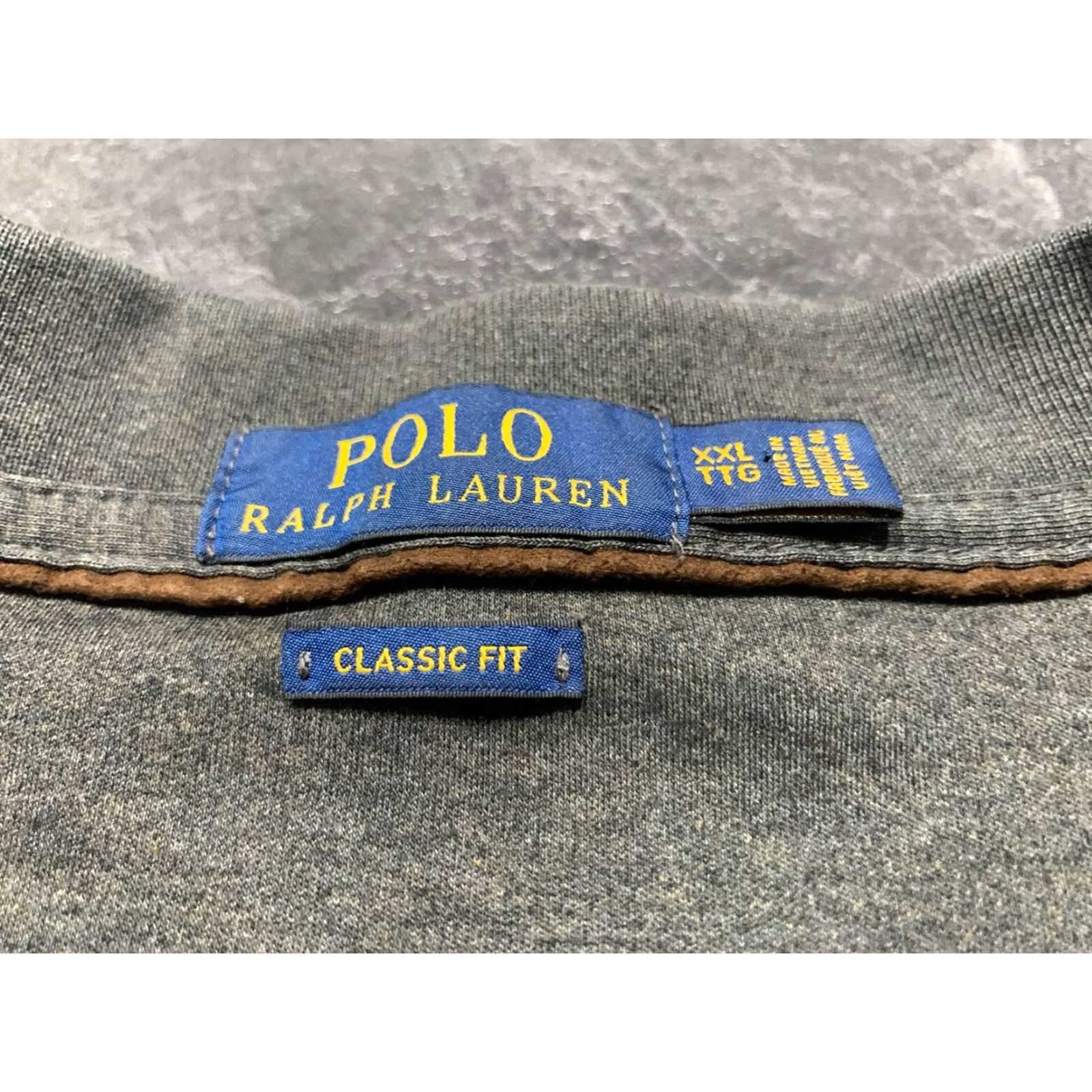 Polo Ralph Lauren VINTAGE Polo Ralph Lauren Polo Shirt Long Sleeve Men 2XL Gray Classic Fit Size US XXL / EU 58 / 5 - 5 Thumbnail
