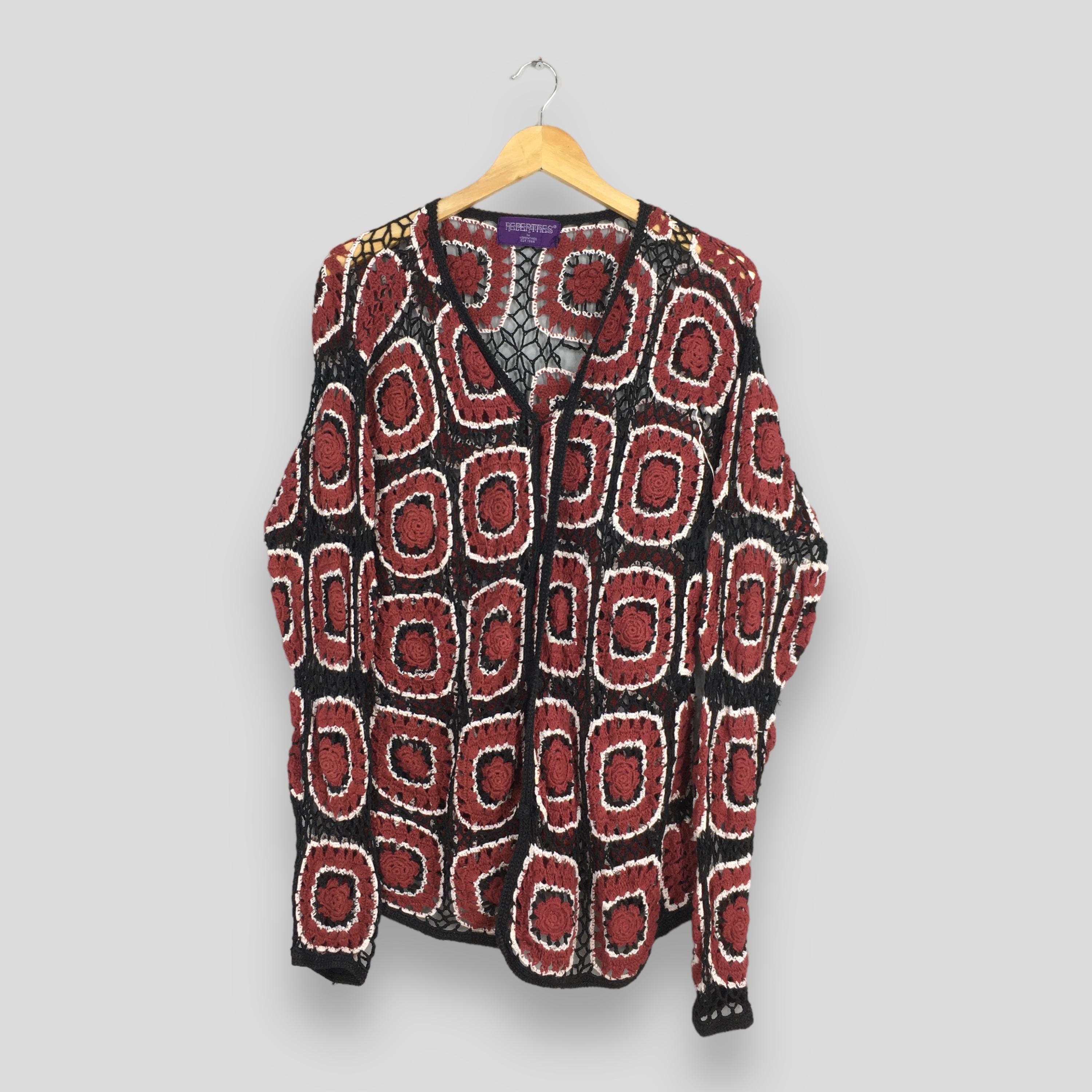 Needles × Nepenthes Vintage Nepenthes Hogg Japan Crochet Cardigan Medium Size M / US 6-8 / IT 42-44 - 1 Thumbnail