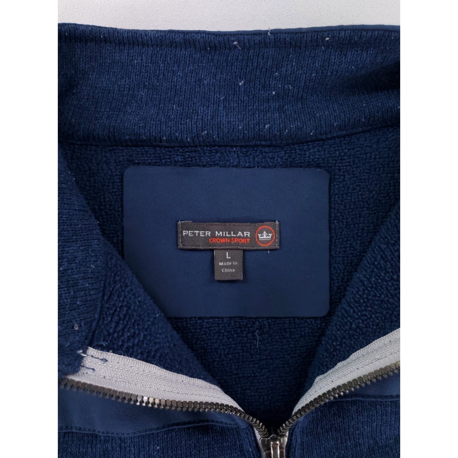 Peter Millar Peter Millar Crown Sport Full Zip Fleece Jacket Blue Long Sleeve Mens L Size US L / EU 52-54 / 3 - 3 Thumbnail