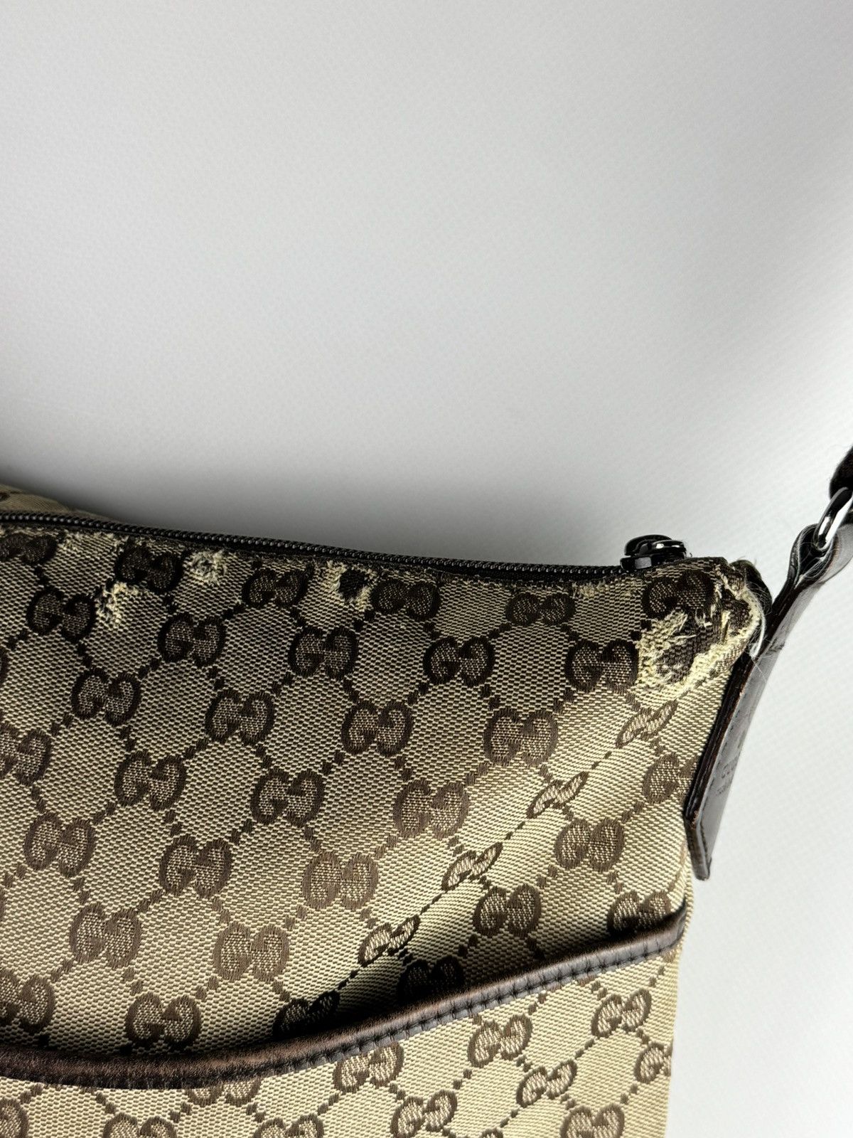 Gucci Vintage Gucci GG Canvas Monogram Shoulder Bag Beige 145857 Size ONE SIZE - 15 Thumbnail