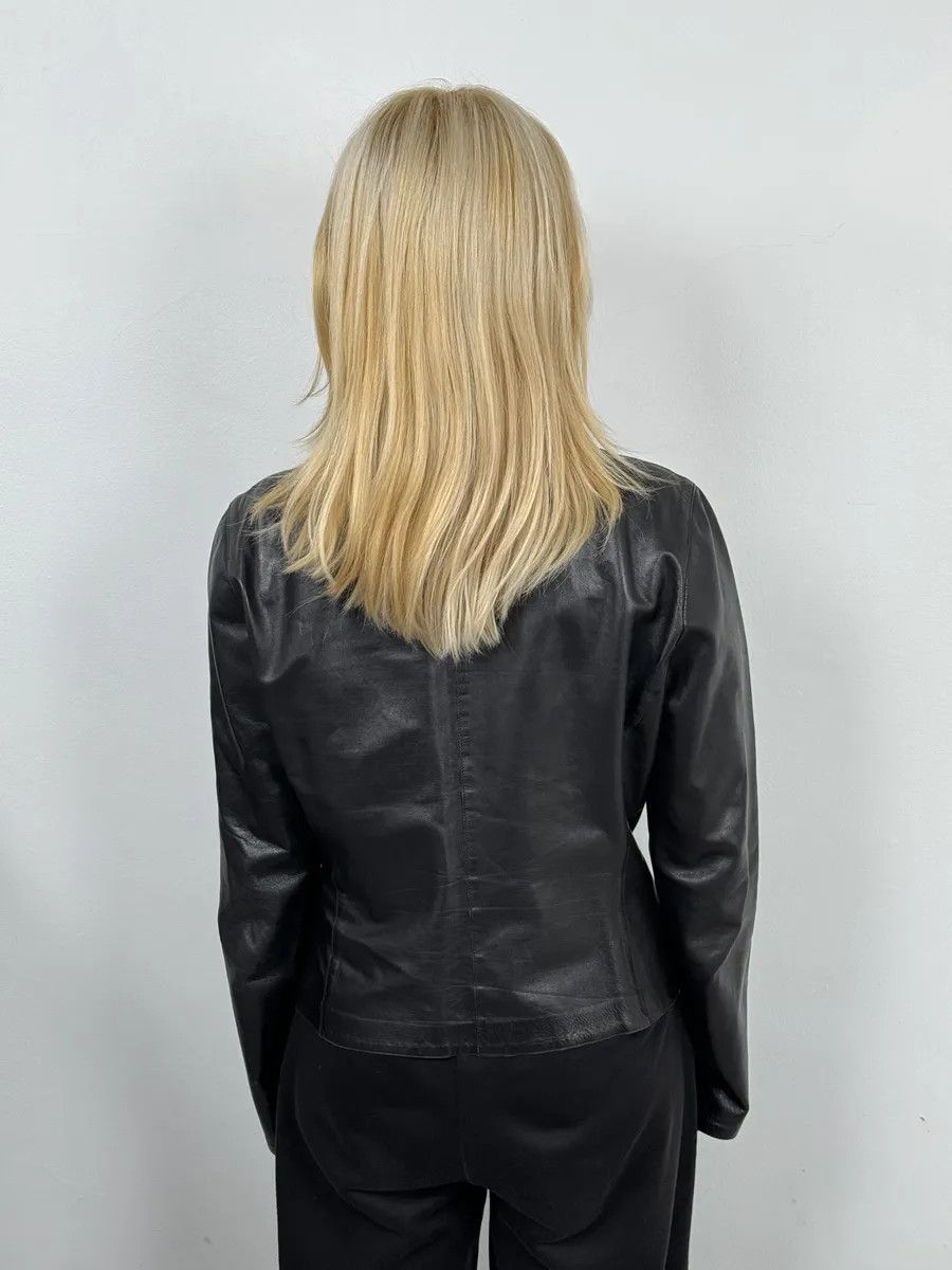 Gucci FW2000 Gucci Black Premium Minimalist Leather Jacket Size M / US 6-8 / IT 42-44 - 3 Thumbnail