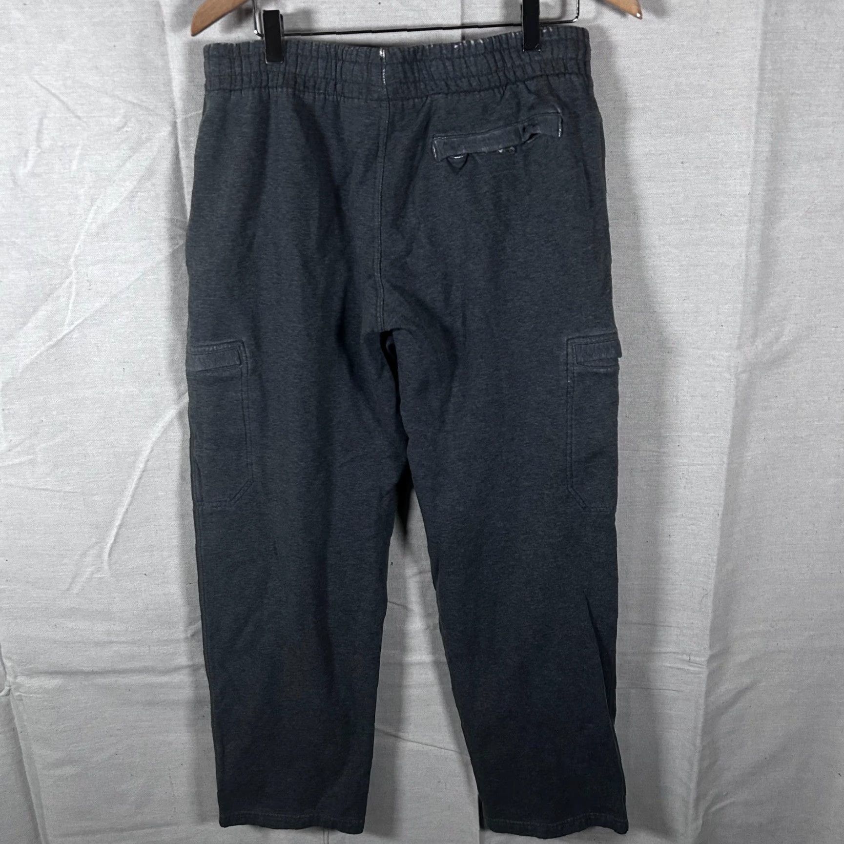 Nike Nike Mens Cargo Sweatpants Dark Grey Fleece Joggers Size M Regular Elastic Drawstring Pockets Cargo Suede? Size US 31 - 4 Thumbnail