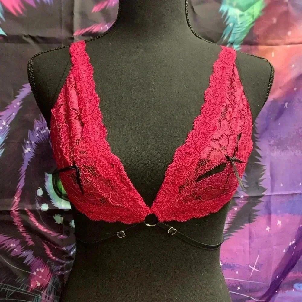 Designer Pink and black lingerie bra Size ONE SIZE - 1 Thumbnail