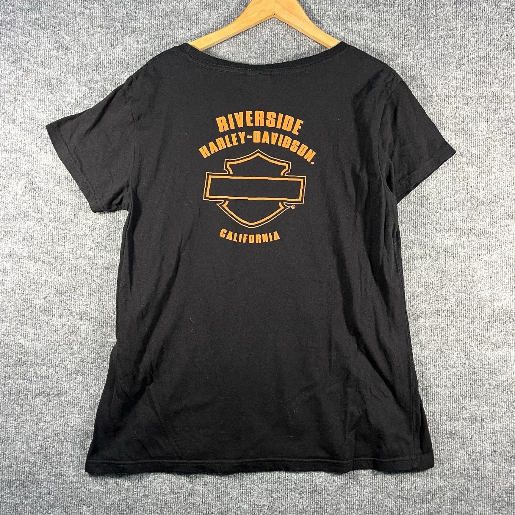 Harley Davidson Harley-Davidson Womens Shirt Short Sleeve Riverside California Black L T-Shirt Size L / US 10 / IT 46 - 4 Thumbnail