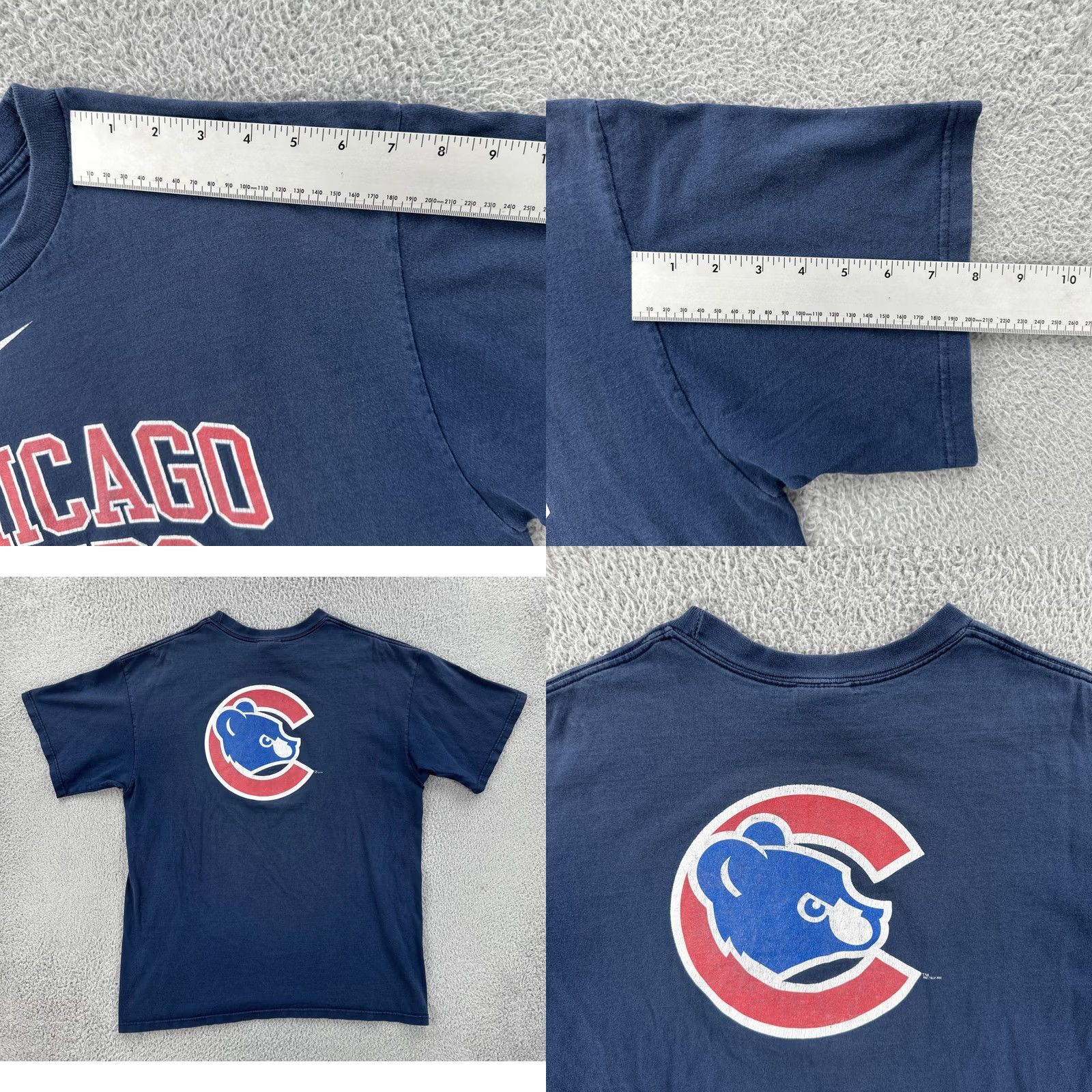 Nike VINTAGE Nike Mens Large Blue Shirt Chicago Cubs Baseball 2006 Center Swoosh Y2K Tee Size US L / EU 52-54 / 3 - 9 Thumbnail