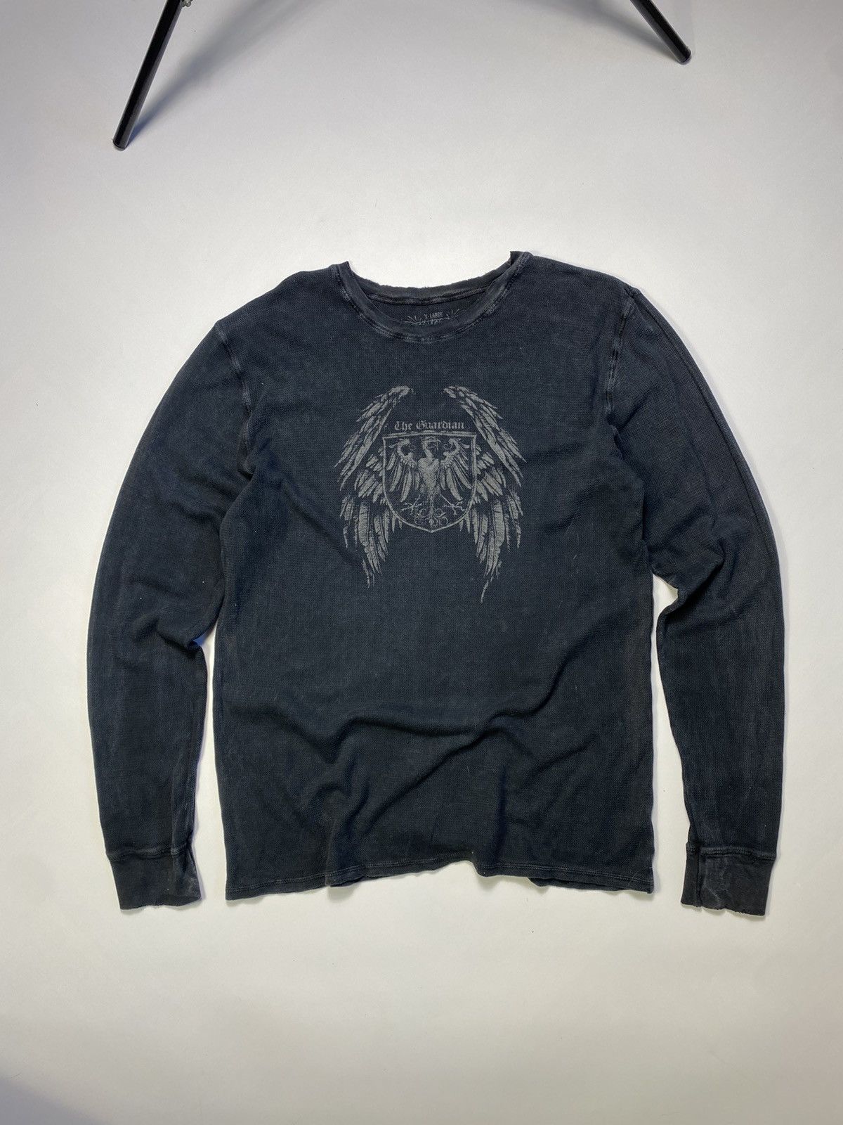 Affliction × Vintage CRAZY Y2K AFFLICTION LONG SLEEVE THERMAL SKULLS GOTH OPIUM Size US XL / EU 56 / 4 - 7 Thumbnail