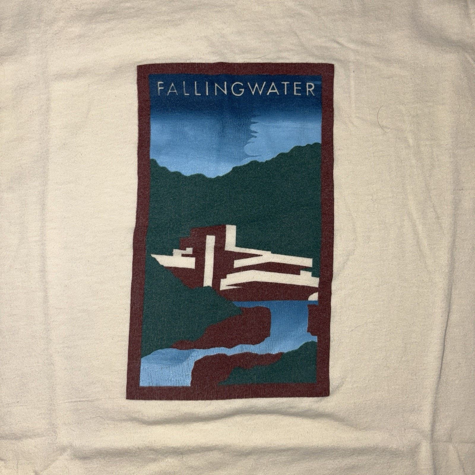 Vintage Vintage Frank Lloyd Wright Shirt Falling Water 90s Art mid Size US M / EU 48-50 / 2 - 3 Thumbnail