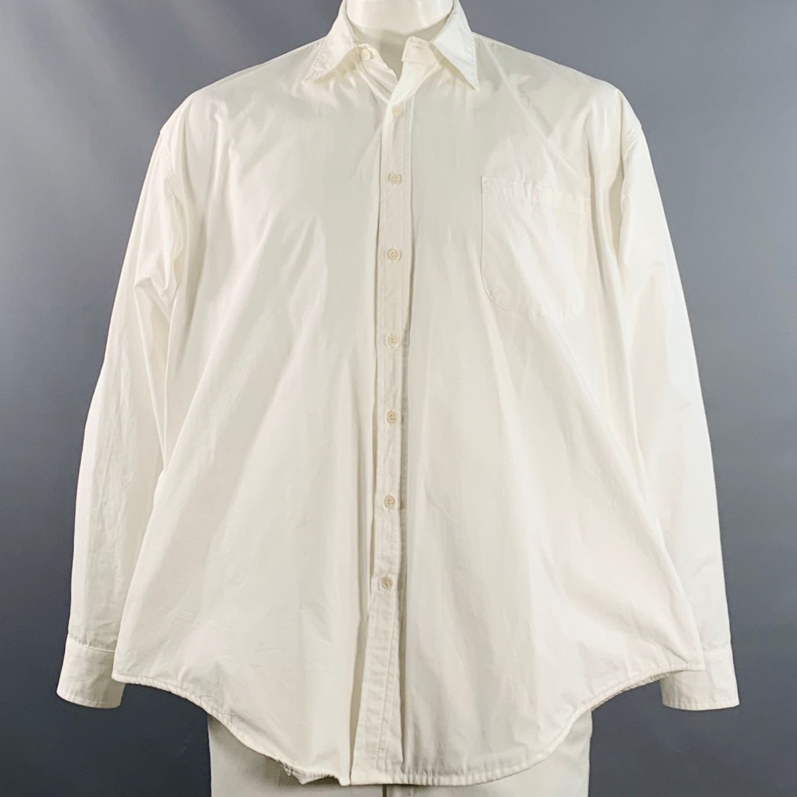 Other EVISTUB Size L White Cotton Oversized Long Sleeve Shirt Size US L / EU 52-54 / 3 - 1 Thumbnail